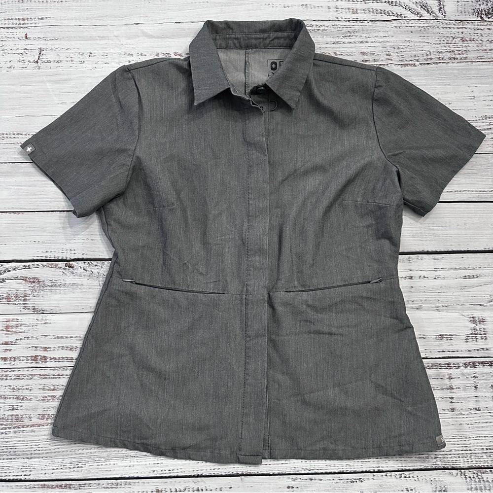 Figs Scrub Top Graphite